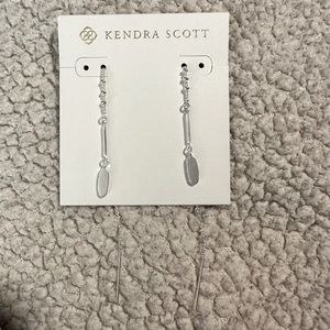 Kendra Scott, Fern Threader Earrings, silver, NWT